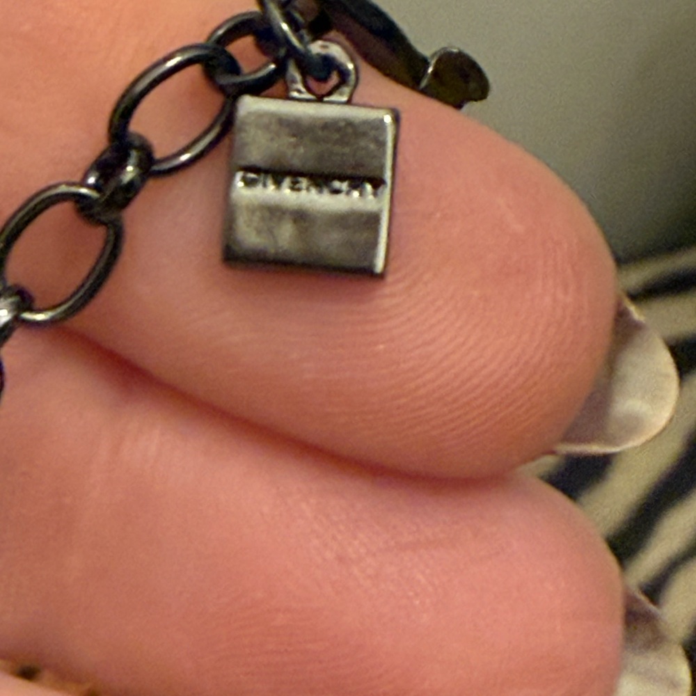 Givenchy Blue and Gunmetal Rare Stamped Necklace - Picture 7 of 10